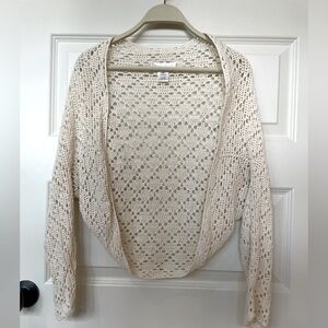 White House Black Market Crochet Shrug